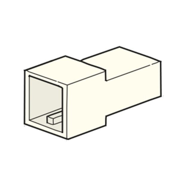 Connector, male holder 6.3mm, 2way