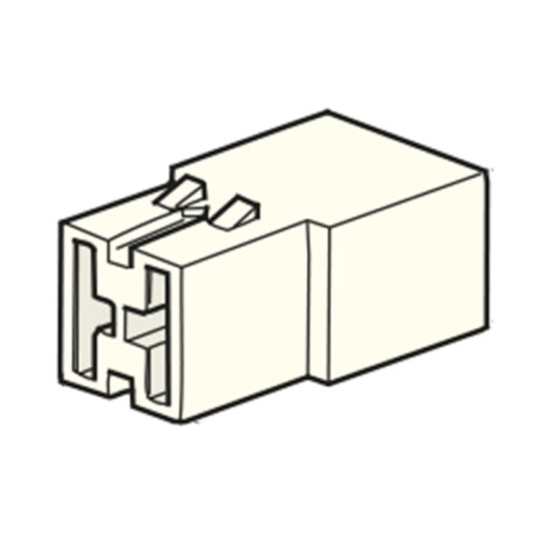 Connector, female holder 6.3mm, 2way