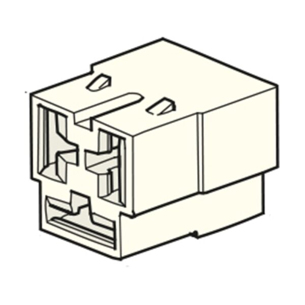 Connector, female holder 6.3mm, 3way