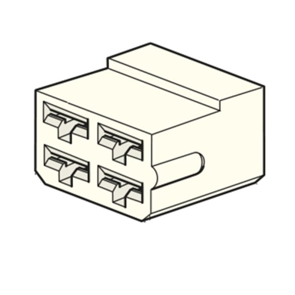 Connector, female holder 6.3mm, 4way