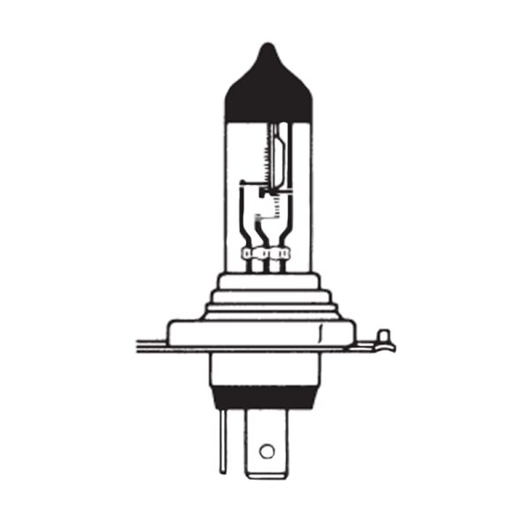 Headlamp Bulb H4, 24V, 75/70W, P43t