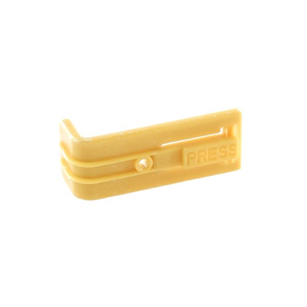 Securing Bracket for mini relay socket, yellow, length 47mm