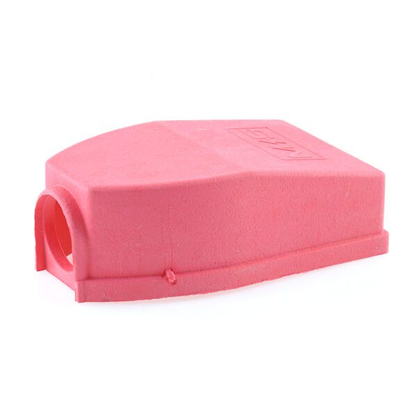 Batterieklemmabdeckung für Kabelabgang, Öffnungsdurchmesser 17mm, rot